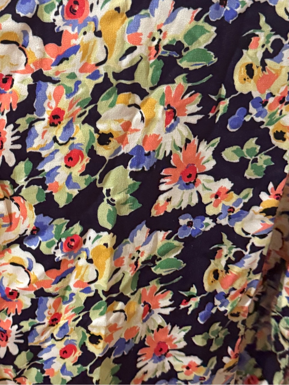 Something Navy Black Multi Floral Long-Sleeve Blouse - Picture 5 of 8